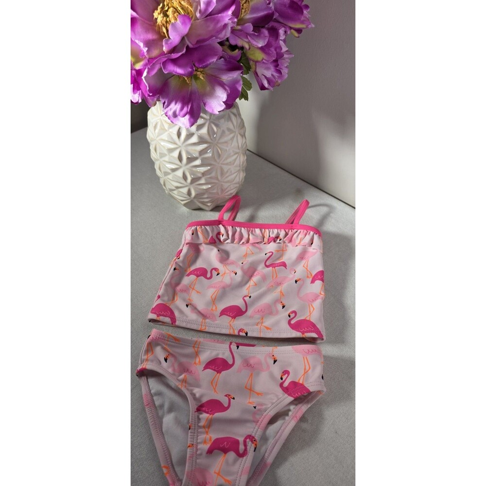 Children's Place Baby/Toddler Girls Flamingo Ruffle Tankini 2 Swimsuit - 18/24 M